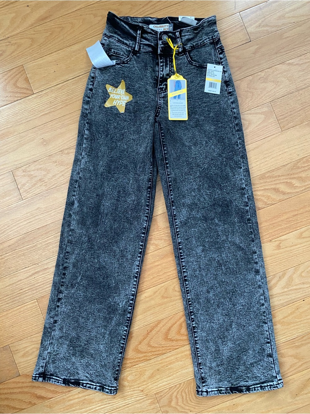 Straight Leg Washed Black Women’s Jeans by Celebrate